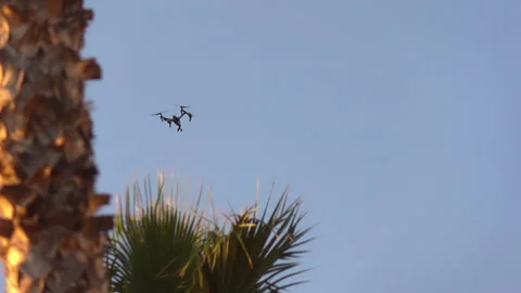 Drone flying at the sky background in slow motion 120fps Stock Footage 108065593