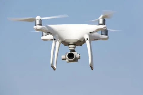 Drone flying in the sky Stock Photos