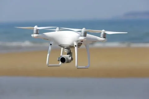 Drone flying in the sky Stock Photos