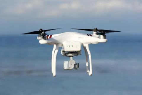 Drone flying in the sky Stock Photos