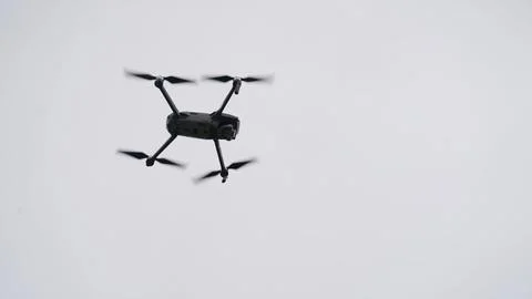 Drone flying in the sky. Foto stock