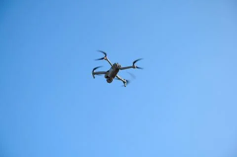 Drone flying in the sky Stock Photos