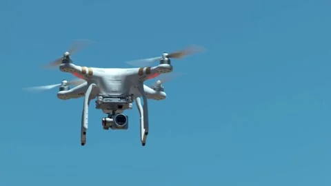 Drone flying in Slow Motion Stock Footage 281452662