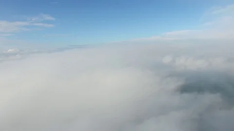 Drone flying through clouds Stock Footage 79183907
