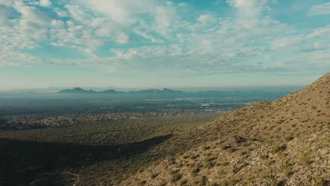 Drone flying through McDowell Sonoran Preserve Stock Footage 229431698