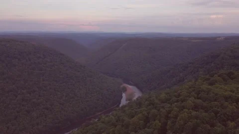 Drone flying through the mountains Stock Footage 157195835