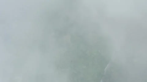 Drone Flying Through Thick Clouds Over Jungle Canopy Ooty Tamil Nadu Stock-Footage 331224112