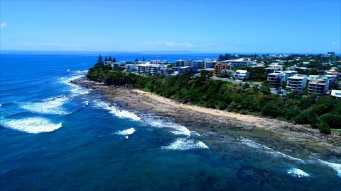 Drone flying towards cliff and up Stock Footage 99812290
