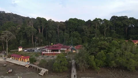 Drone flying towards to restaurant in Pasir Panjang Stock Footage 150722769