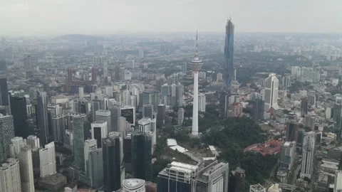 Drone flying to Tower and one of the tallest building in the World Stock Footage 150289816