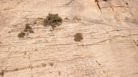 Drone Flying Upwards Over a Mountain Revealing the Valley of Zion National Park Video stock 93874115