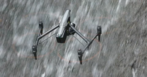 Drone flying on a waterfall Stock Footage 290164859