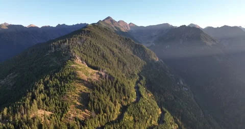 Drone Flyover Along Mountain Road Stock Footage 305152152