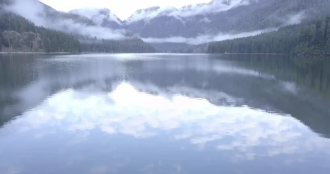 Drone Flyover Lake Stock Footage 100092033