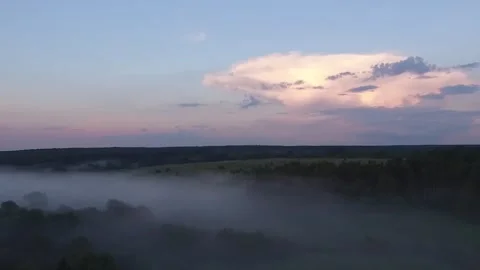 Drone fogs sunset Video stock 155759645