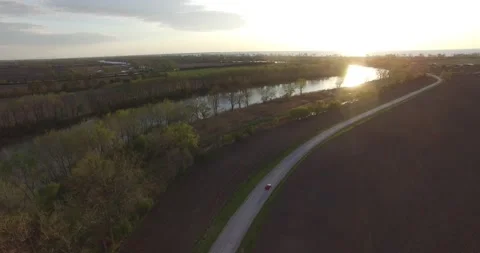 Drone Follows Car Stock Footage 167801754