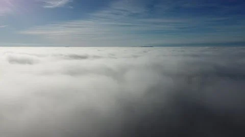 Drone footage above clouds Stock-Footage 233370696