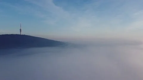 Drone footage above clouds Stock-Footage 233370705