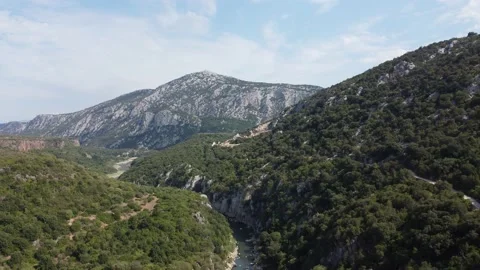 Drone Footage Aerial Top View Of Summer Mountain Range Stock Footage 225856485