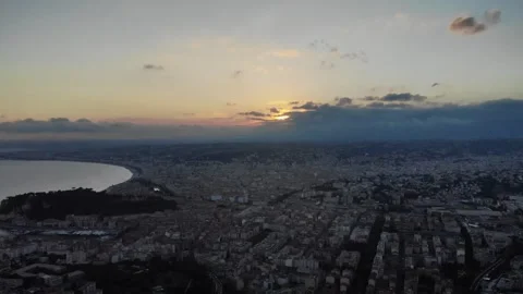 Drone footage ascending over Nice, France Stock Footage 331719984
