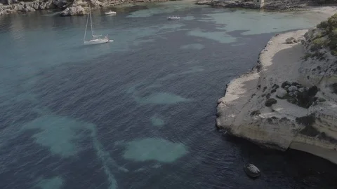 Drone footage of a beach in spring, Raw 4k Aerial Stock Footage 89865605