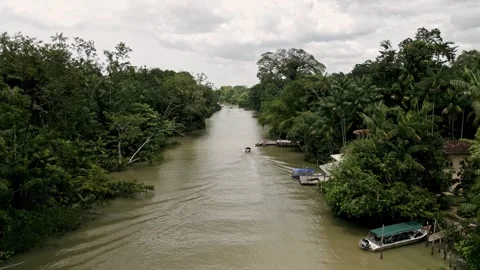 Drone Footage of Belém – Amazon River, Floating bars and Combu Island Видео 314332332