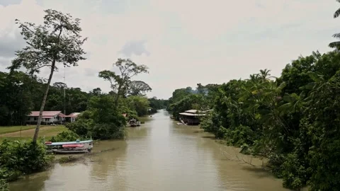 Drone Footage of Belém – Amazon River, Floating bars and Combu Island Видео 314332356