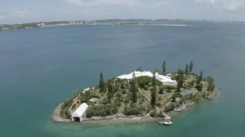 Drone Footage of Bermuda Five Star Island Stock Footage 167713640