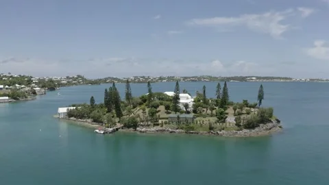 Drone Footage of Bermuda Five Star Island Stock Footage 167713754