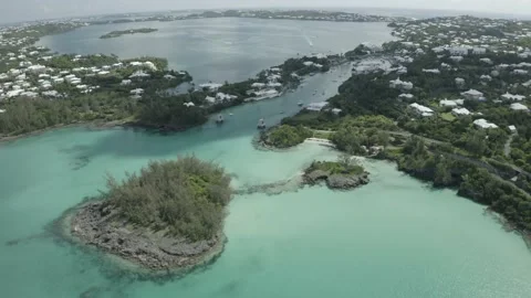 Drone Footage of Bermuda Flatt's Stock Footage 167716335