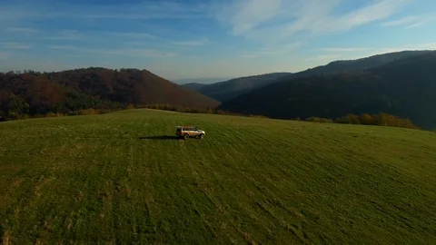 Drone footage of Bieszczady landscape. 動画素材 106954199