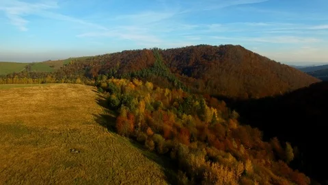 Drone footage of Bieszczady landscape. 動画素材 106958478