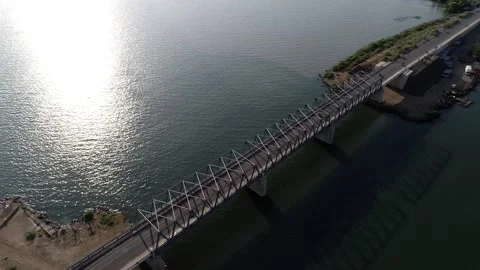 Drone footage of a bridge Video stock 277401578