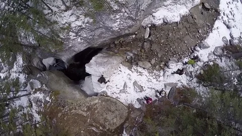 Drone footage of Canmore, Alberta Stock Footage 83989075