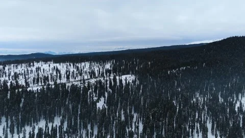 Drone footage capturing vast open spaces covered in snow at Dhoodhpathri. Stock Footage 311794455