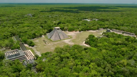 Drone Footage of Chichen Itza Stock Footage 163971247