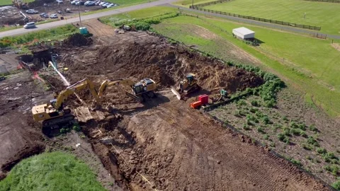 Drone Footage of Construction Site Stock Footage 201157718