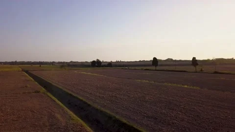 Drone footage of fields in Italy Stock Footage 190490282