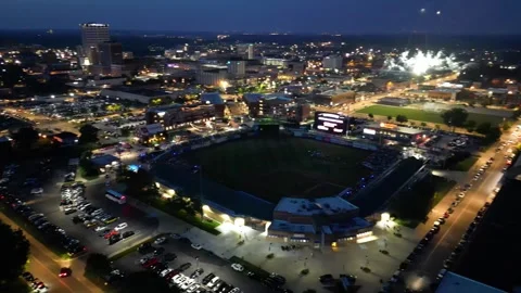 Drone footage of fireworks Vídeo Stock 280216981