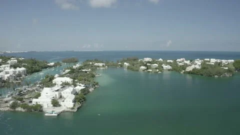 Drone Footage from Flatt's Bermuda Stock Footage 167713743