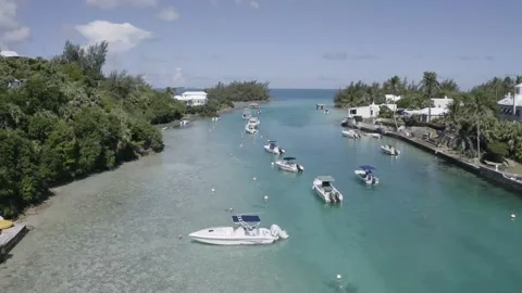 Drone Footage of Flatt's Bermuda Stock-Footage 167716237