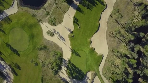 Drone Footage of a Golf Course Stock Footage 90100599