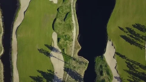 Drone Footage of a Golf Course Stock Footage 90100791
