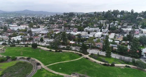 Drone Footage of Griffith Observatory Los Angeles Stock Footage 77051535