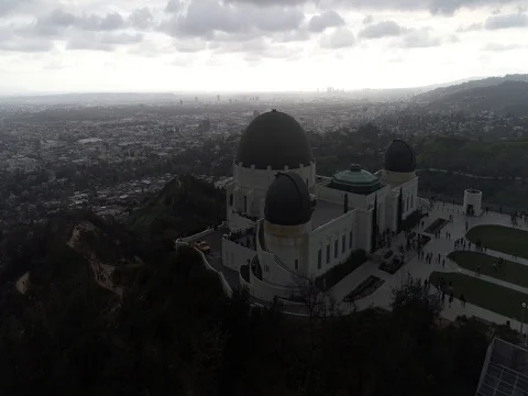Drone Footage - Griffith Observatory Los Angeles Stock Footage 77051595