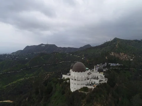 Drone Footage - Griffith Observatory Los Angeles Stock Footage 77051606