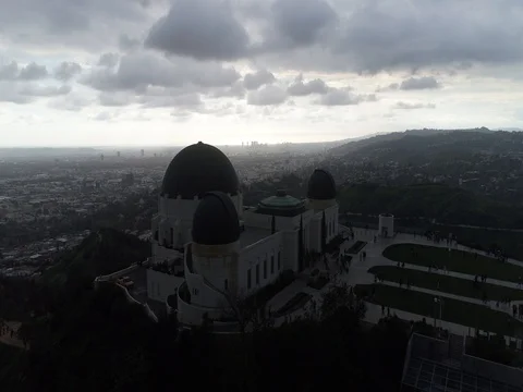 Drone Footage - Griffith Observatory Los Angeles Stock Footage 77051622