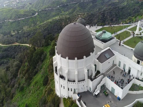 Drone Footage - Griffith Observatory Los Angeles Stock Footage 77051675