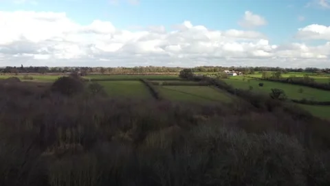 Drone Footage - Hertfordshire Feb 2021 003 Stock Footage