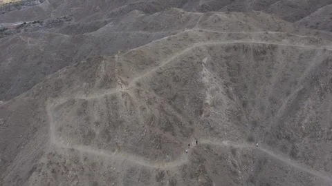 Drone footage of hiking trail Stock Footage 245458341